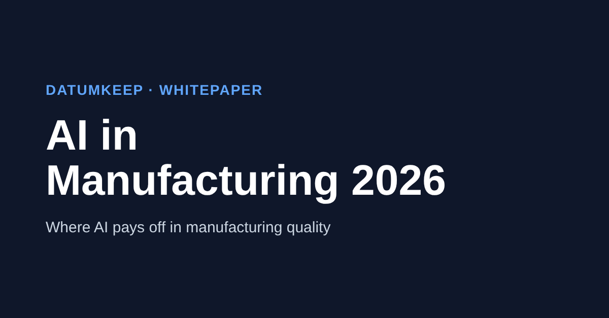 Cover of the AI in Manufacturing 2026 whitepaper